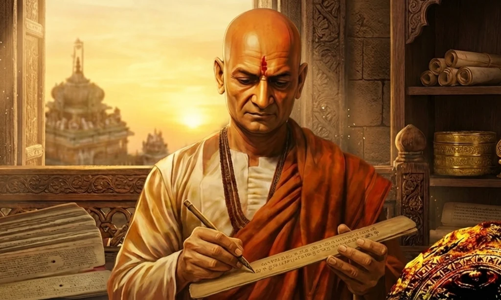 Illustration showing Arthashastra and Indic thought influencing modern leadership and management practices