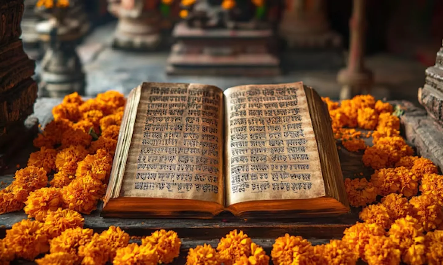 Illustration indicating importance of vedas in Indic Knowledge Systems