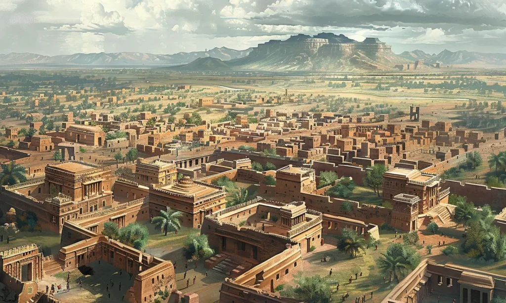 Type of town planning used in Harappa and Mohenjo Daro